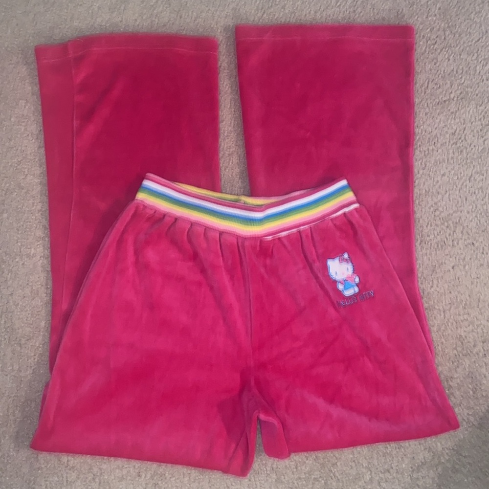 Vintage Hello Kitty 30 Years Of Friendship Velour  Pants - Picture 2 of 7